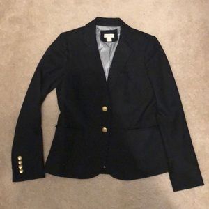 J. Crew Black Wool Schoolboy Blazer